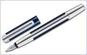 Blue/Silver Pelikan Pura fountain pen.