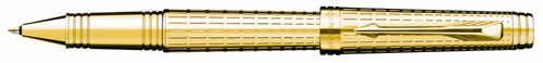 Gold Chiselled Premier Deluxe rollerball pen.
