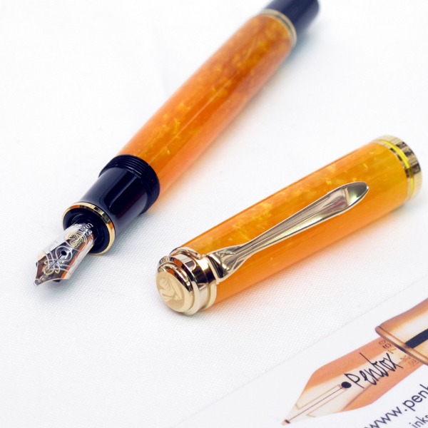 Special Edition M600 Pelikan Souveran Vibrant Orange fountain pen.