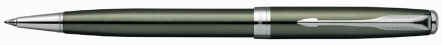 Verdigris Parker Sonnet ballpoint with silver trim.