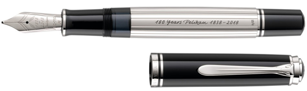 Limited edition Pelikan Spirit of 1838 silver fountain pen.