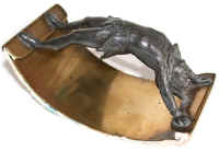 Bronze rocker blotter.
