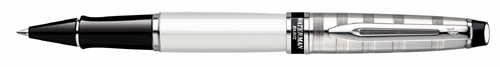 Waterman Expert Deluxe White rollerball pen.
