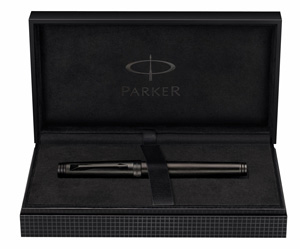 Monochrome Black Premier pen in gift box.