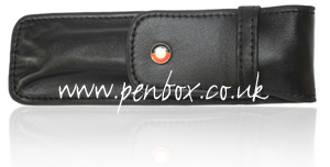 Double Sheaffer pen case in leather.