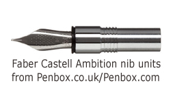 Faber Castell Ambition nibs in fine, medium and broad.