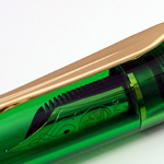 Green demonstrator fountain pen.