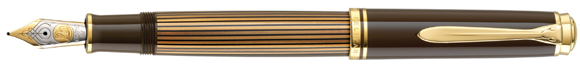 Special Edition M800 Pelikan Souveran Brown Black fountain pen.