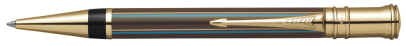 Chocolate Pinstripe Parker Duofold ball pen.
