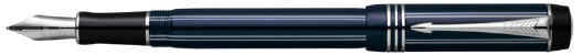 Navy Pinstripe Parker Duofold Centennial fountain pen.