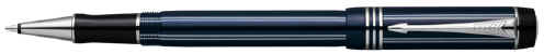 Navy Pinstripe Parker Duofold International rollerball pen.