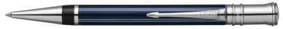 Navy Pinstripe Parker Duofold ball pen.