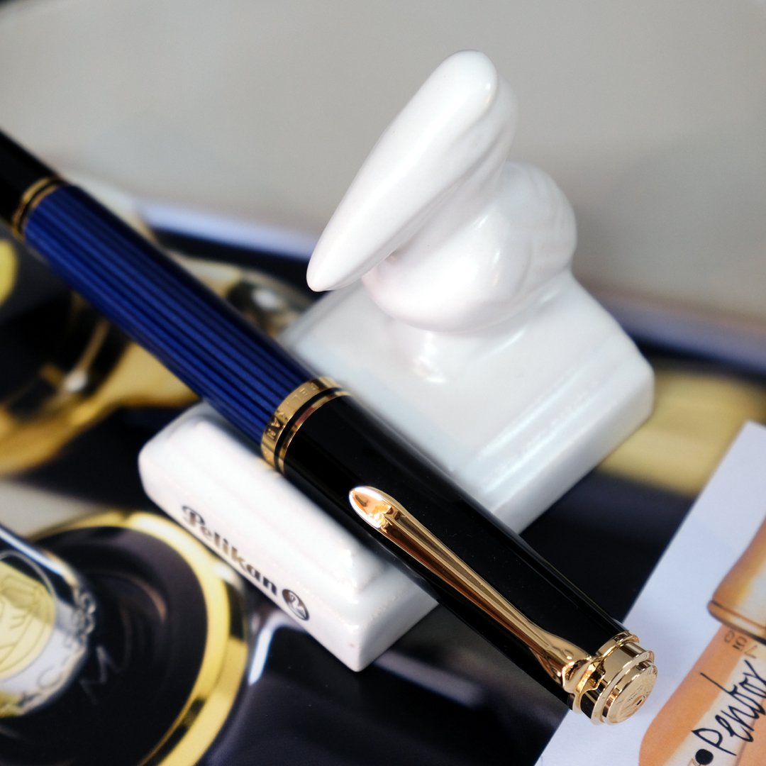 Pelikan Pen Stands As Figural Ceramic Pelican Penbox