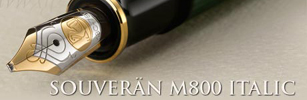 M800 Pelikan Souveran Italic fountain pen.
