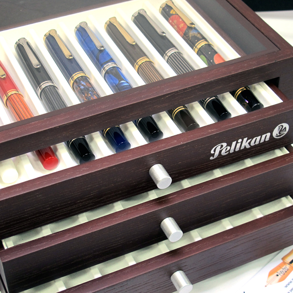 Pelikan pen collector cabinet.