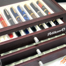 Pelikan collectors pen cabinet.