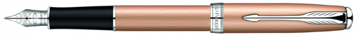 Pink Gold Parker Sonnet fountain pen in a choice of nibs.
