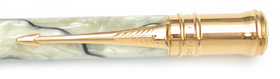 Pearl and Black Parker Duofold pencil.