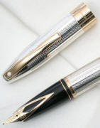 Silver Sheaffer Legacy fountain pen.