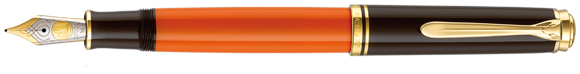 Special Edition Pelikan Souveran M800 Burnt Orange fountain pen.